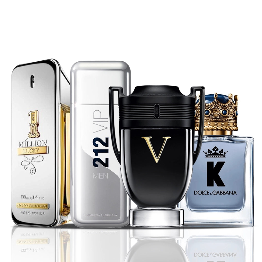 Set di 4 profumi | 1 Million Lucky + 212 VIP Men + Invictus Victory + Dolce & Gabbana K 100 ml