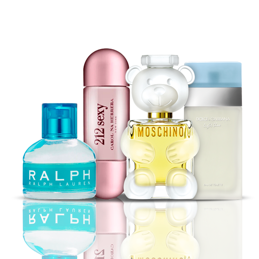 Set di 4 profumi | 212 Sexy + Light Blue + Moschino Toy 2 + Ralph Lauren 100 ml